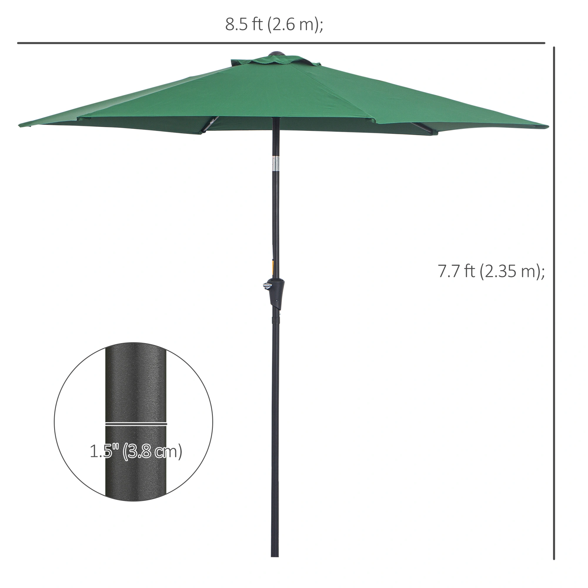 Outdoor Cantilever Tilt Offset Patio Umbrella Garden Parasol Sun Shade Amazon Shipping