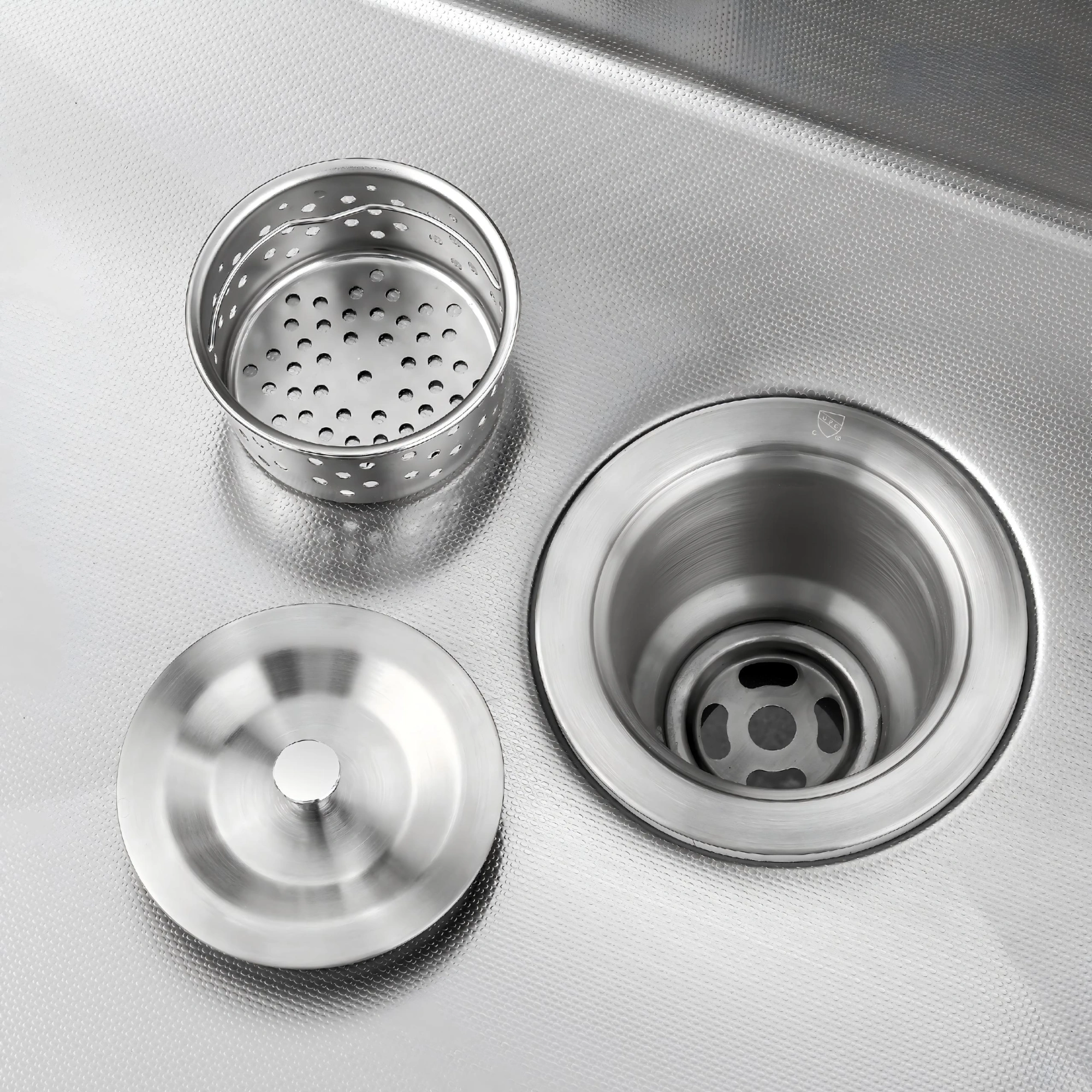 33x22 Inch Undermount Kitchen Sink 304 Stainless Steel Single Bowl with Pull Out Faucet, Whale Waterfall Design, Dishwasher Accessories, Dark Gray view 13