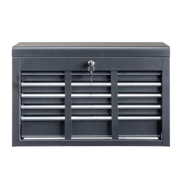 steel tool box black view 2