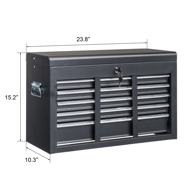 steel tool box black view 5