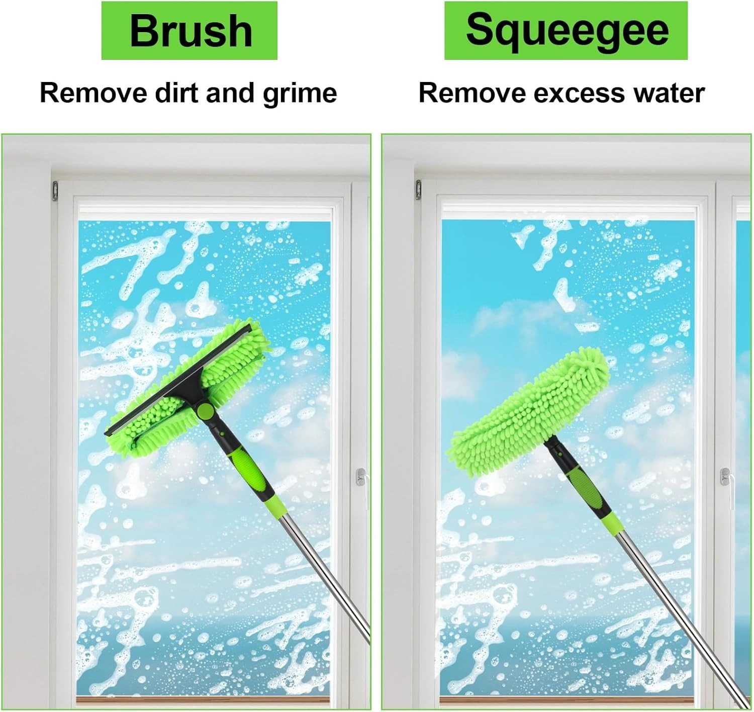 5m Telescopic Window Cleaner Squeegee, Extendable Window Cleaning Tool view 3