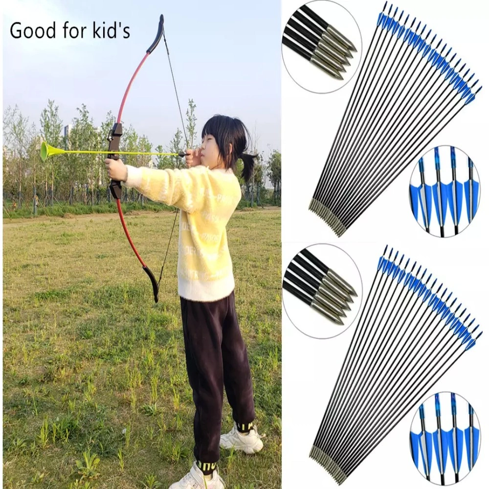 30x Fiberglass Arrows for Compound & Recurve Bow, 29-34 Inch Target Shooting Practice Arrows view 3
