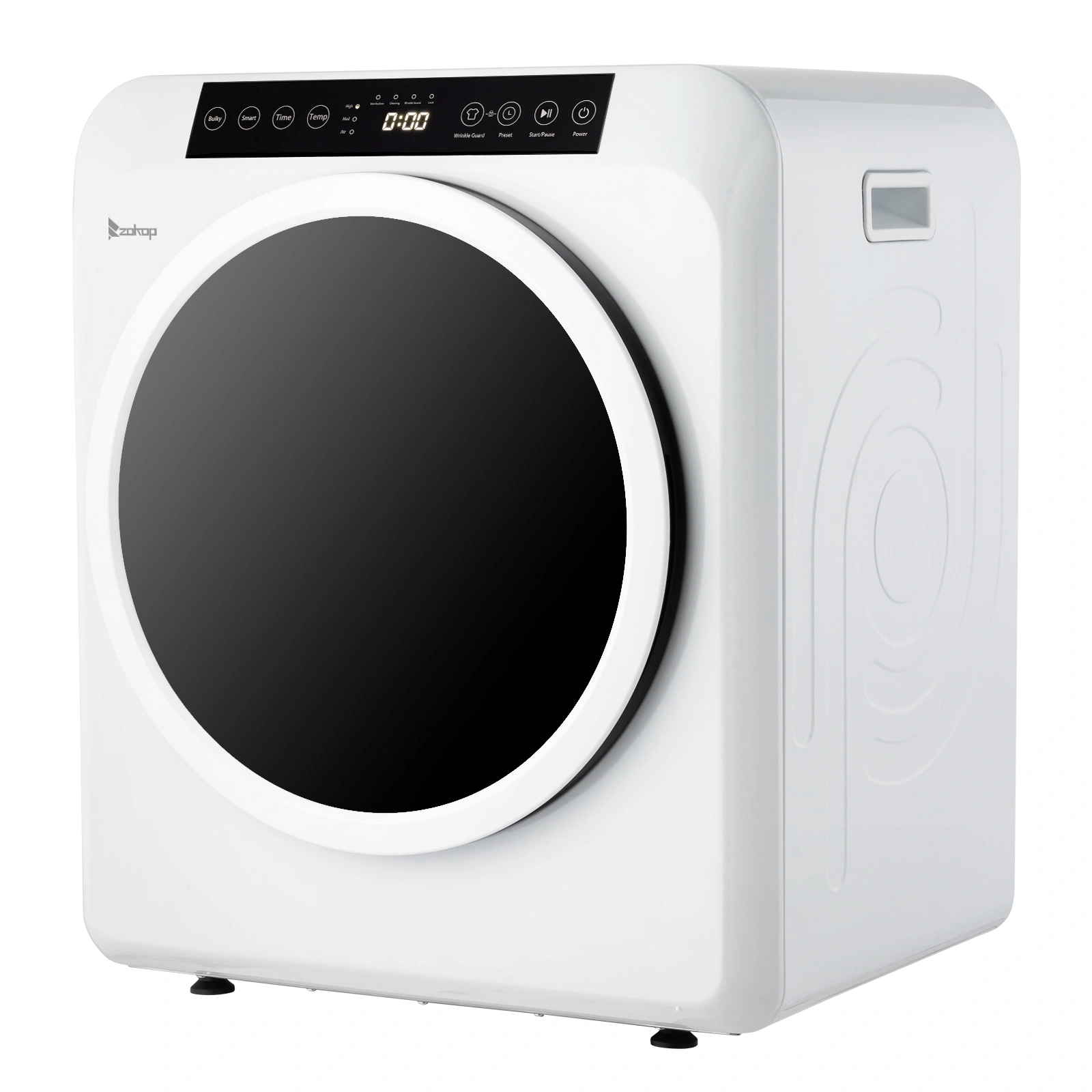 GDZ60-618E Upgraded 6kg Drum Dryer with LCD Screen UV Sterilization, White - 2 Cotton Filters Included