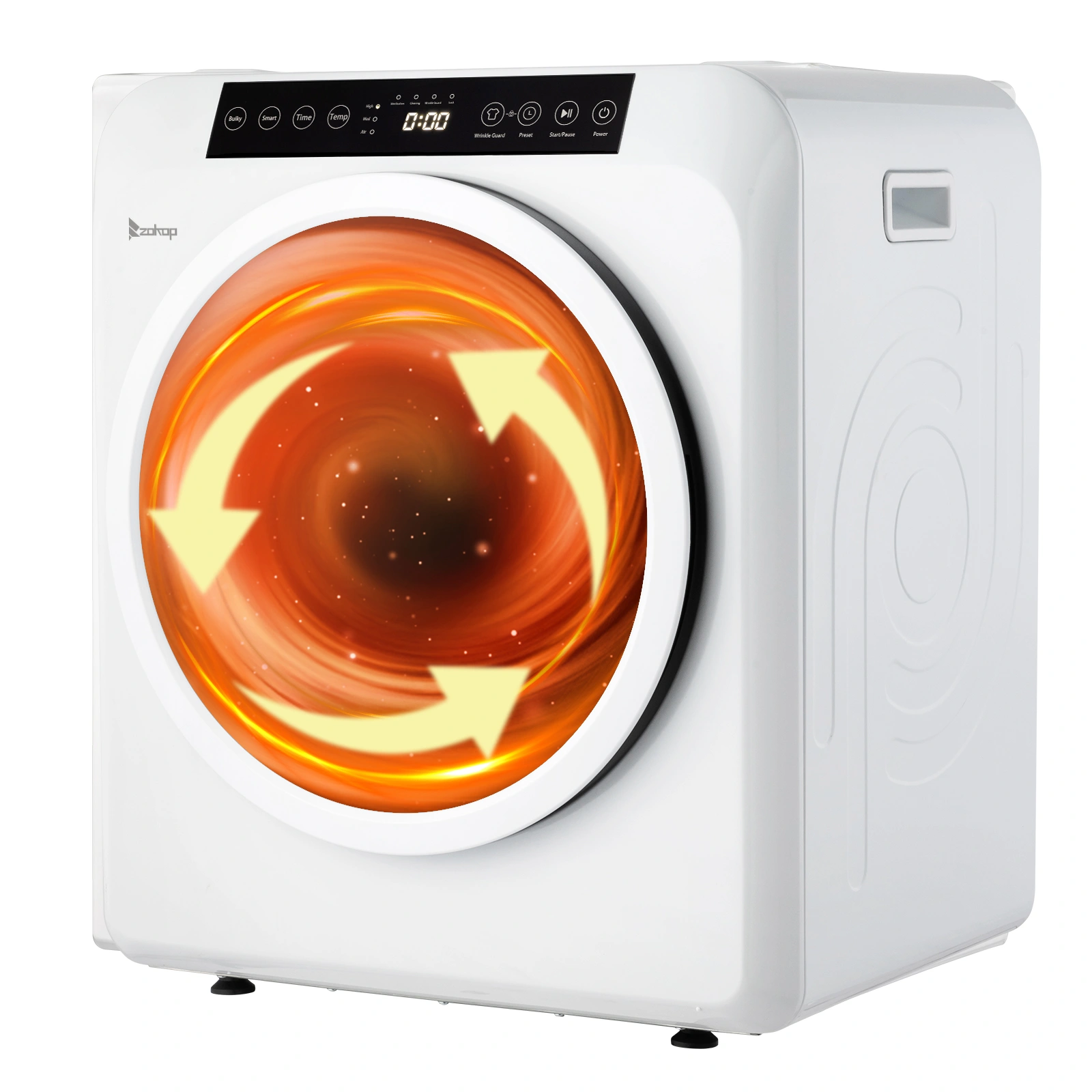 GDZ60-618E Upgraded 6kg Drum Dryer with LCD Screen UV Sterilization, White - 2 Cotton Filters Included view 5