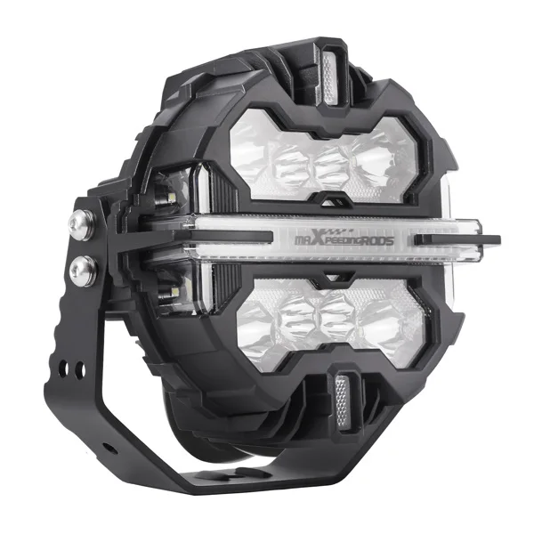 LED Light Pods 7" 12V 332W Round Spot Beam RGB DRL White Amber Off Road Lights view 2