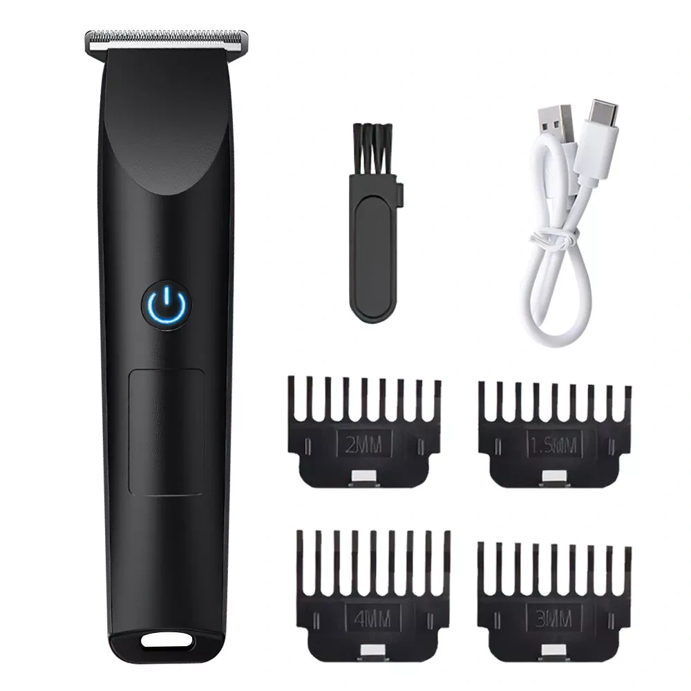 Men's Electric Hair Clippers Beard Trimmer 5-in-1 Barber Shaving Machine with Professional Ceramic Blade, Black view 2