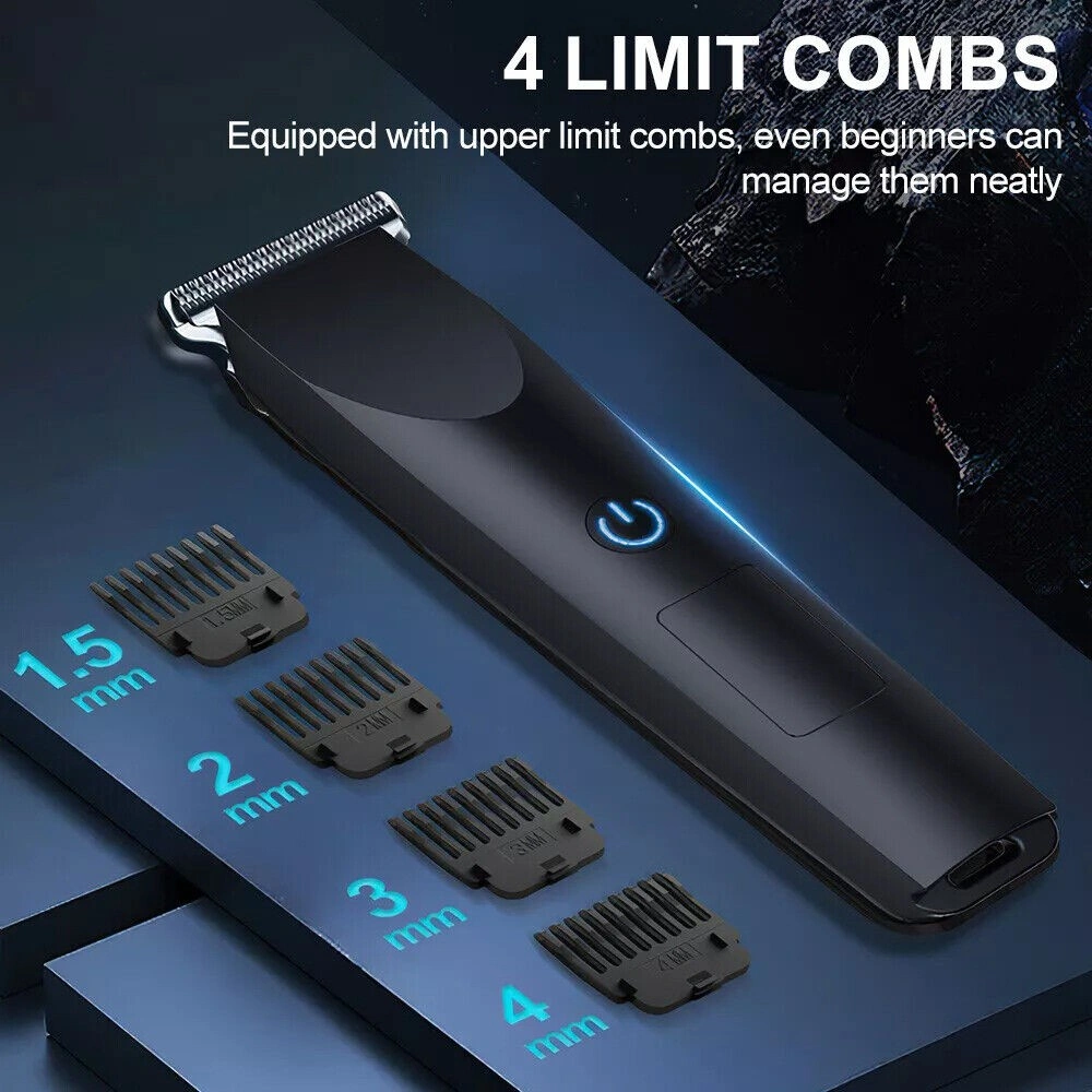 Men's Electric Hair Clippers Beard Trimmer 5-in-1 Barber Shaving Machine with Professional Ceramic Blade, Black view 4