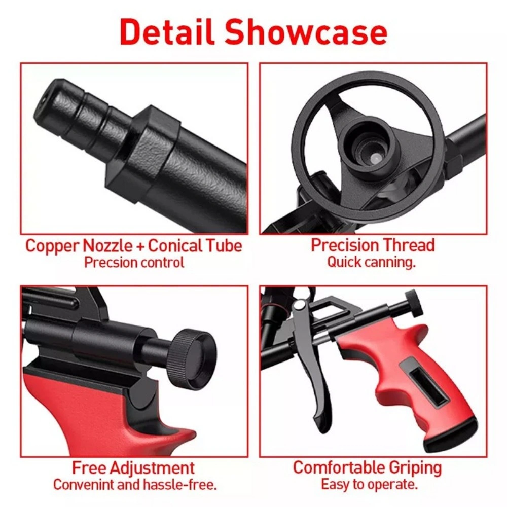 Professional PU Foam Gun Expanding Foam Spray Gun Applicator with Shut Off Valve view 4