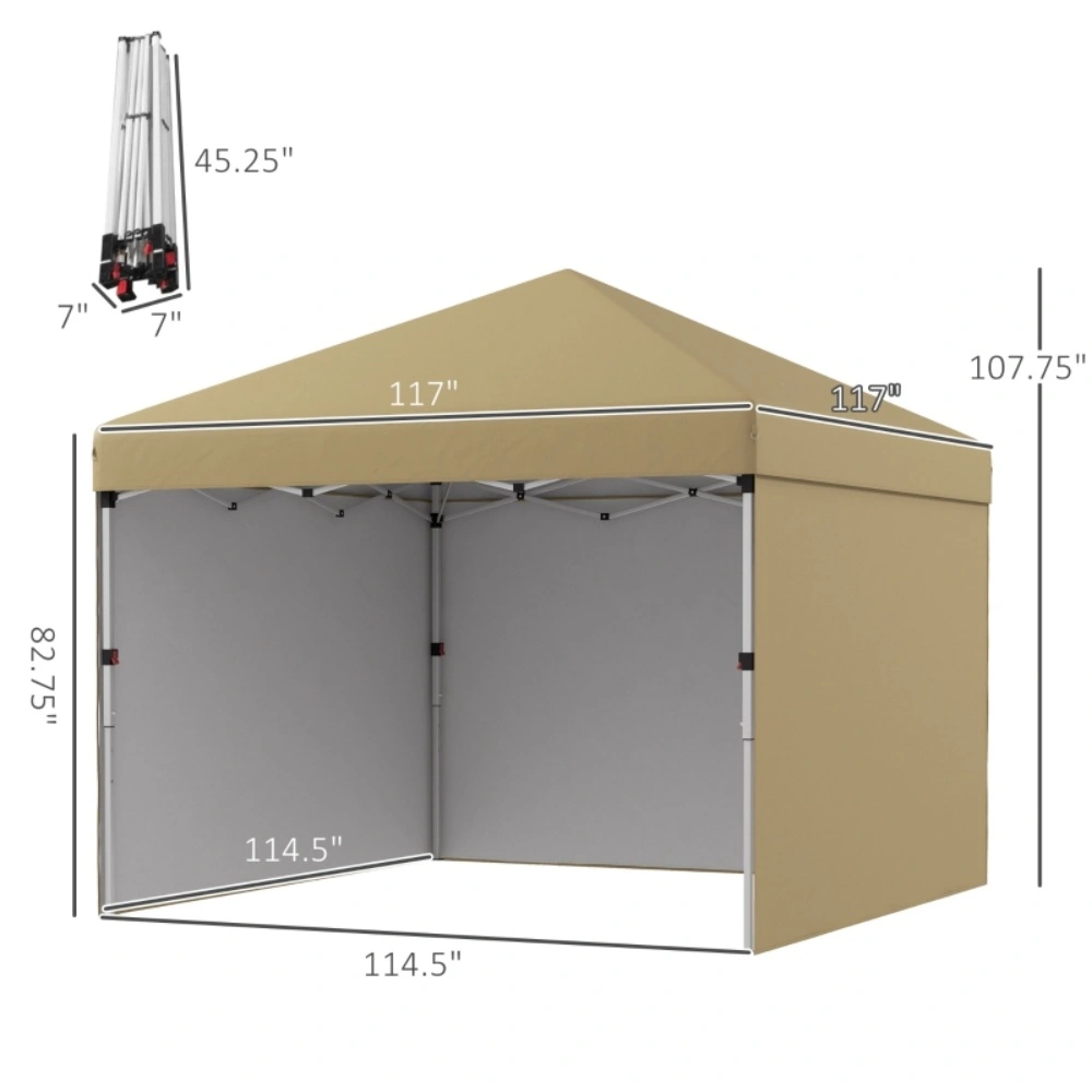Party Tent 10x10 Pop Up Canopy Gazebo w/ Sidewalls, Waterproof Outdoor Event Tent for Parties, Markets & Gardens - Easy Setup, UV Protection view 3