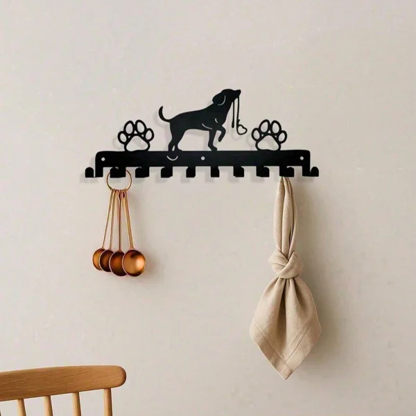 CIFbuy Farmhouse Metal Dog Hooks Wall Decor Rustic Entryway Key Holder Kitchen Organizer TikTok, temu pick-up service view 2