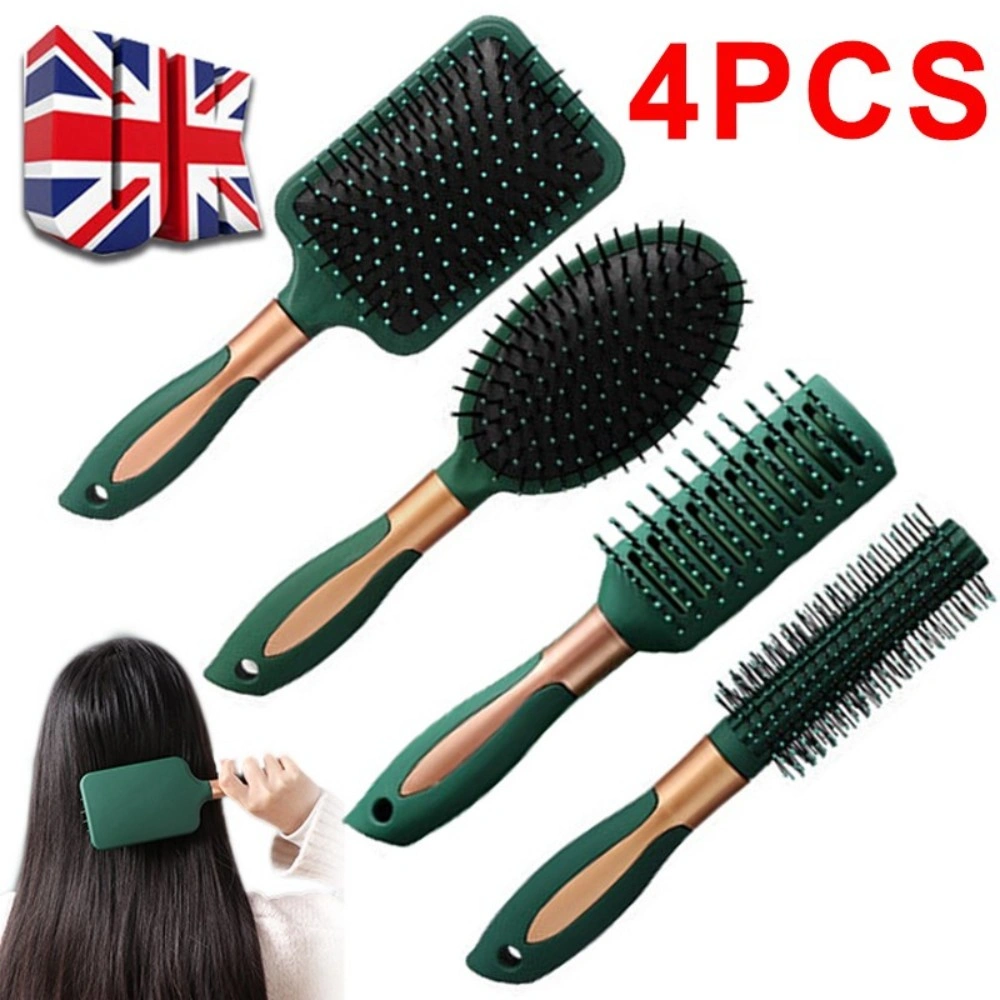 4Pcs Hair Brush Set Professional Salon Hairbrush & Comb for Women Massaging Styling view 2