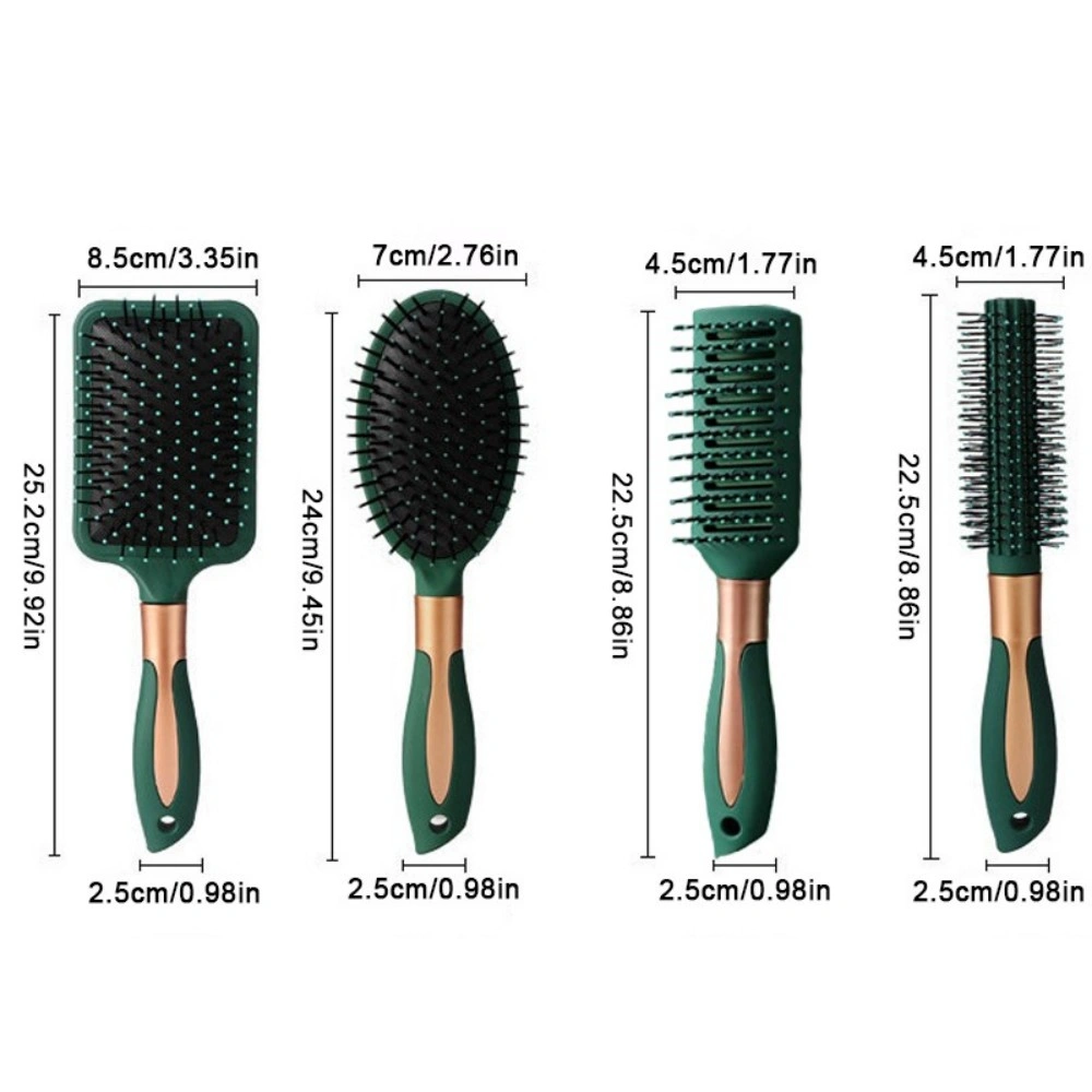 4Pcs Hair Brush Set Professional Salon Hairbrush & Comb for Women Massaging Styling view 3