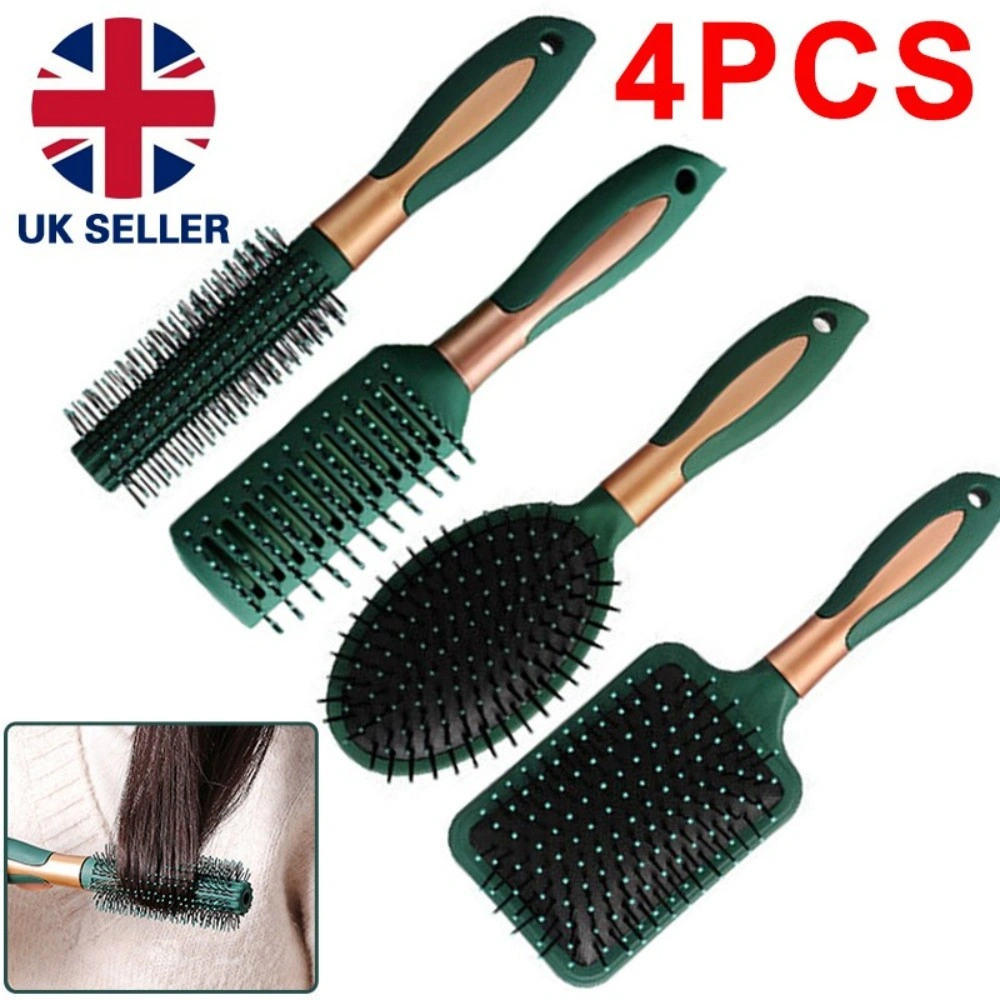 4Pcs Hair Brush Set Professional Salon Hairbrush & Comb for Women Massaging Styling view 5