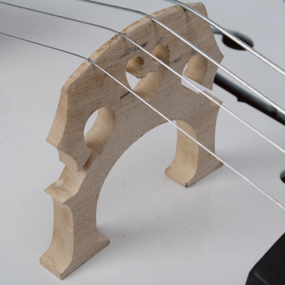 4/4 Wood Cello Bag Bow Rosin Bridge White view 11