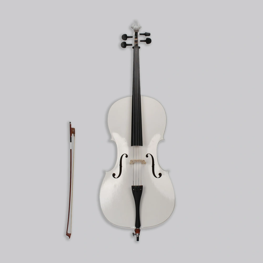 4/4 Wood Cello Bag Bow Rosin Bridge White view 21