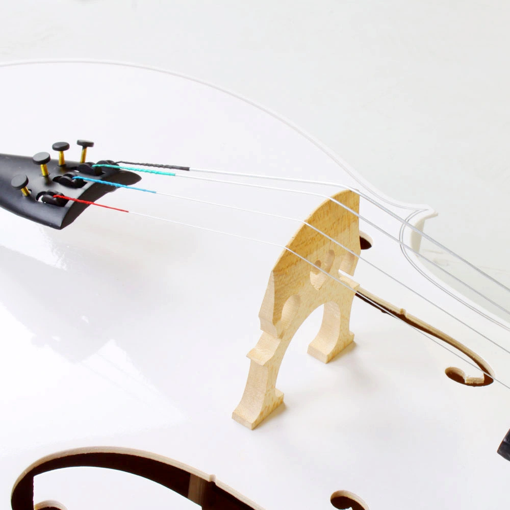 4/4 Wood Cello Bag Bow Rosin Bridge White view 28