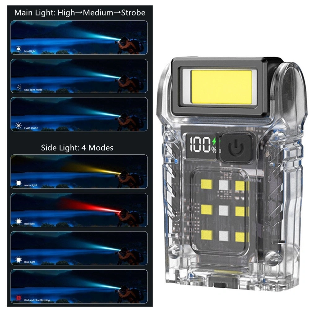 USB Rechargeable LED Flashlight, 7 Modes, Mini Camping Hiking Emergency Work Light view 3
