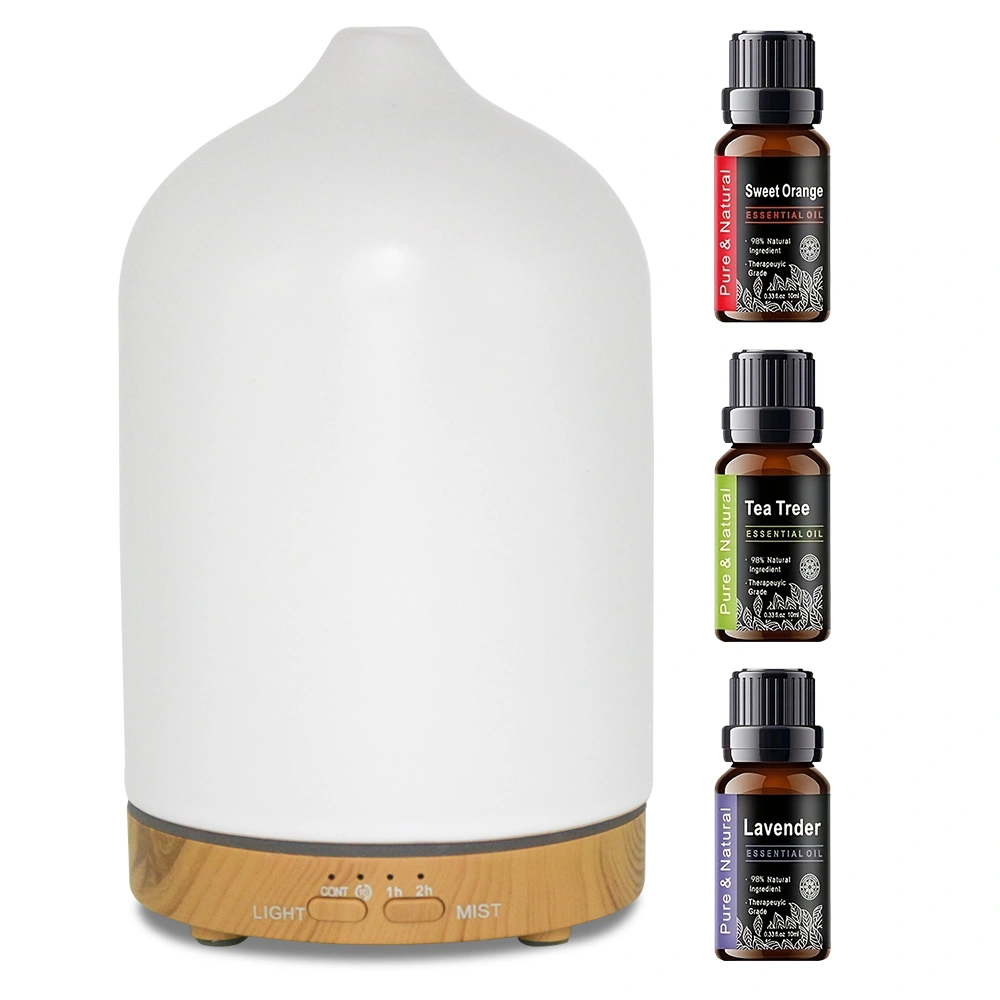200ml Ultrasonic Essential Oil Diffuser with Timer, 7 LED Colors, Quiet Aroma Humidifier for Home & Office view 2