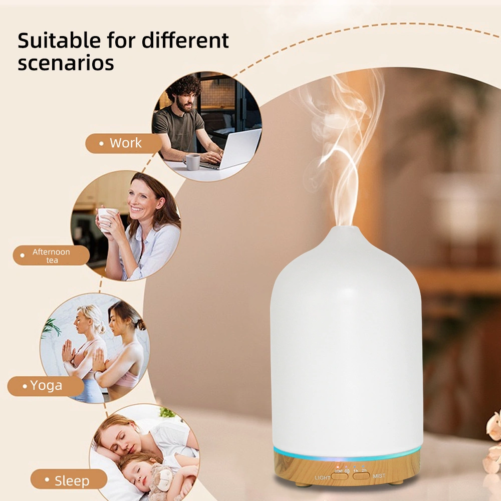 200ml Ultrasonic Essential Oil Diffuser with Timer, 7 LED Colors, Quiet Aroma Humidifier for Home & Office view 7
