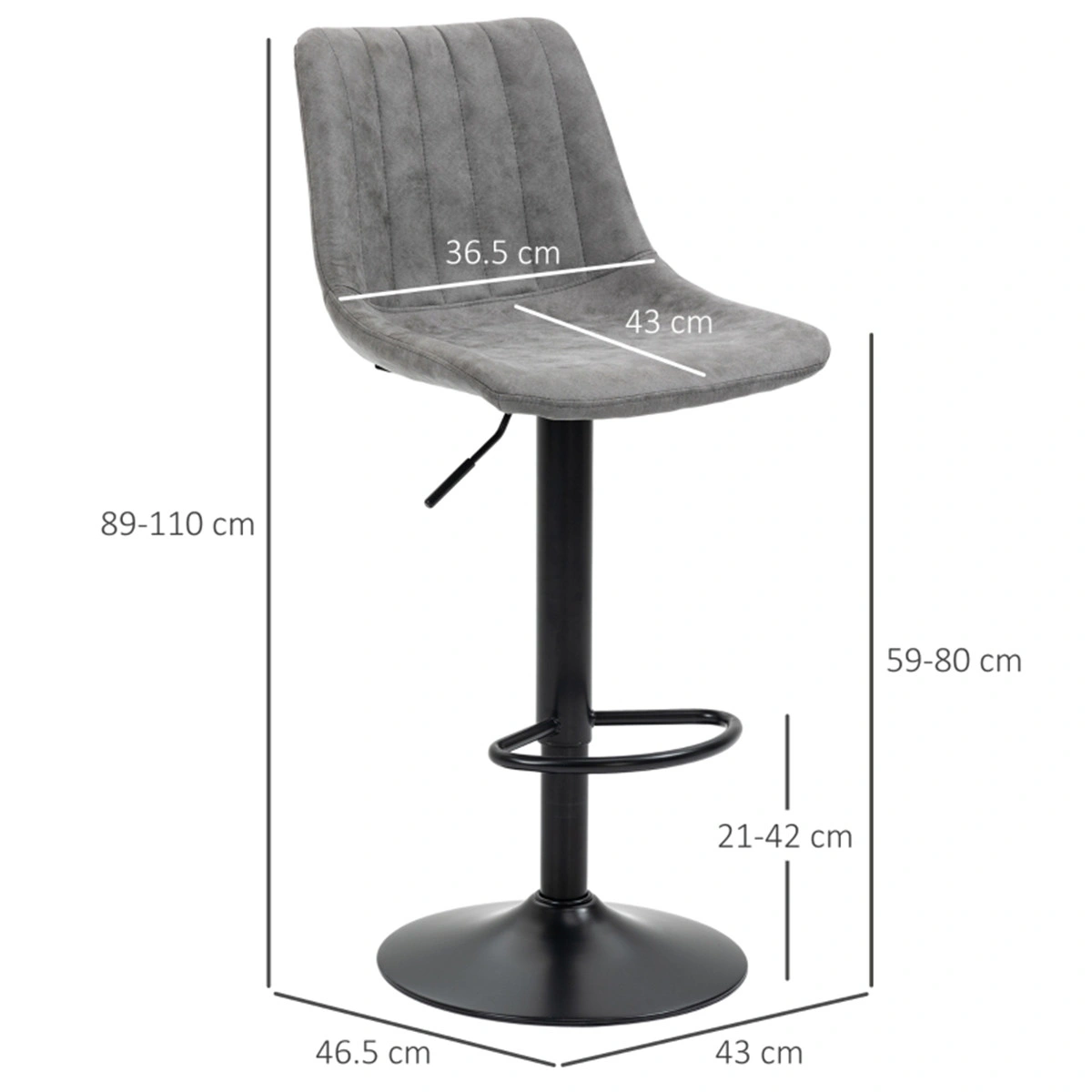 Bar Stools & Dining Chair/Office Chair | Adjustable Height Multi-Purpose Seating view 3