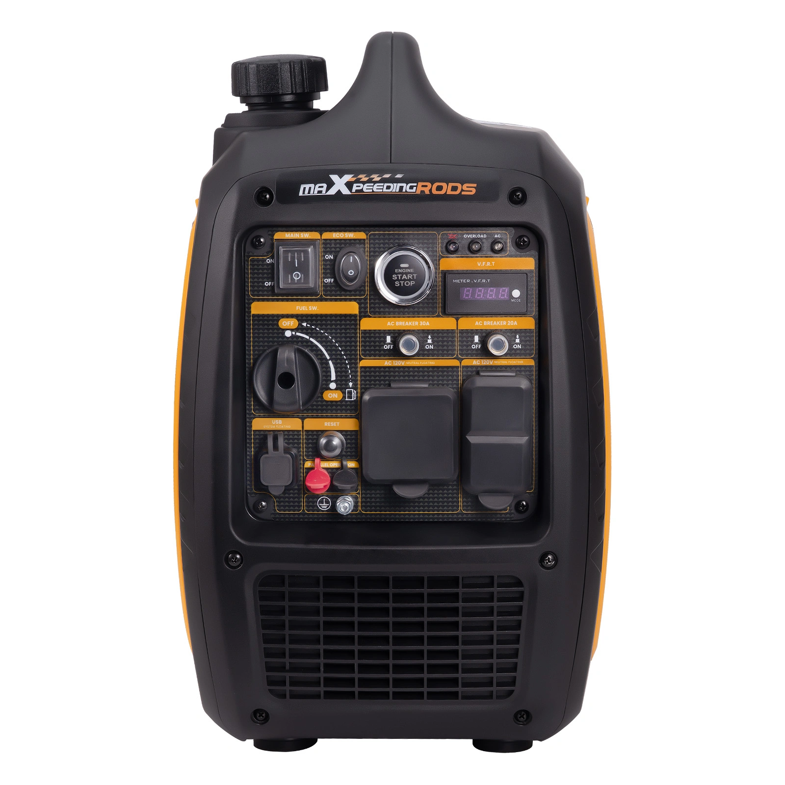 5KW Portable Inverter Generator Gasoline, Quiet Electric Start, Outdoor Camping & Home Backup Power view 2
