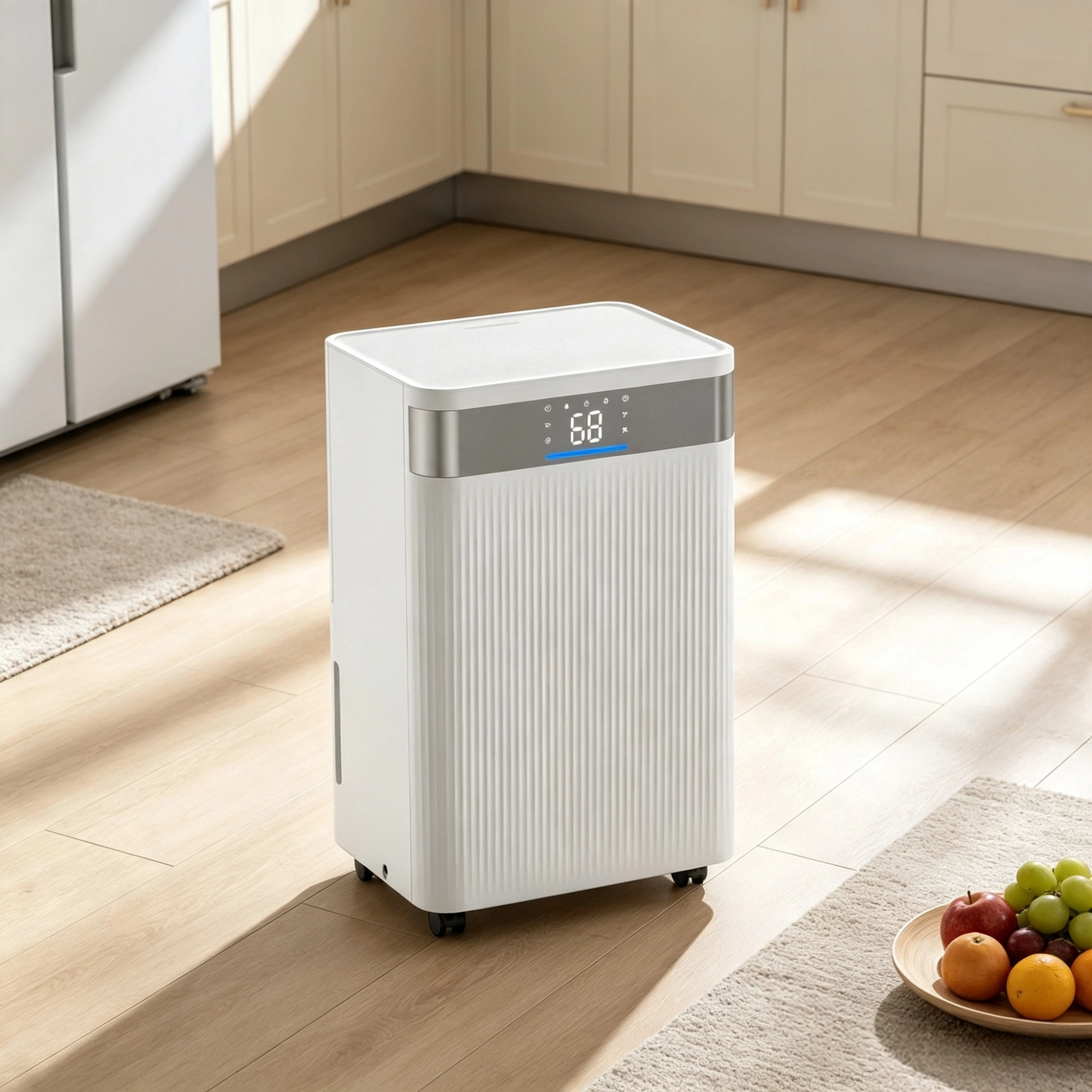 Dehumidifier with Drain Hose, Smart Humidity Control, Low-Noise Operation, Large Coverage for Home, Basement & Commercial Use, White view 5