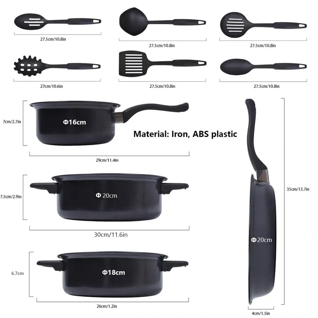 NEW 13-teiliges Topfset Induktion Antihaft Kochtopf Set|induktions KÃ¼che TÃ¶pfe Set DE view 14