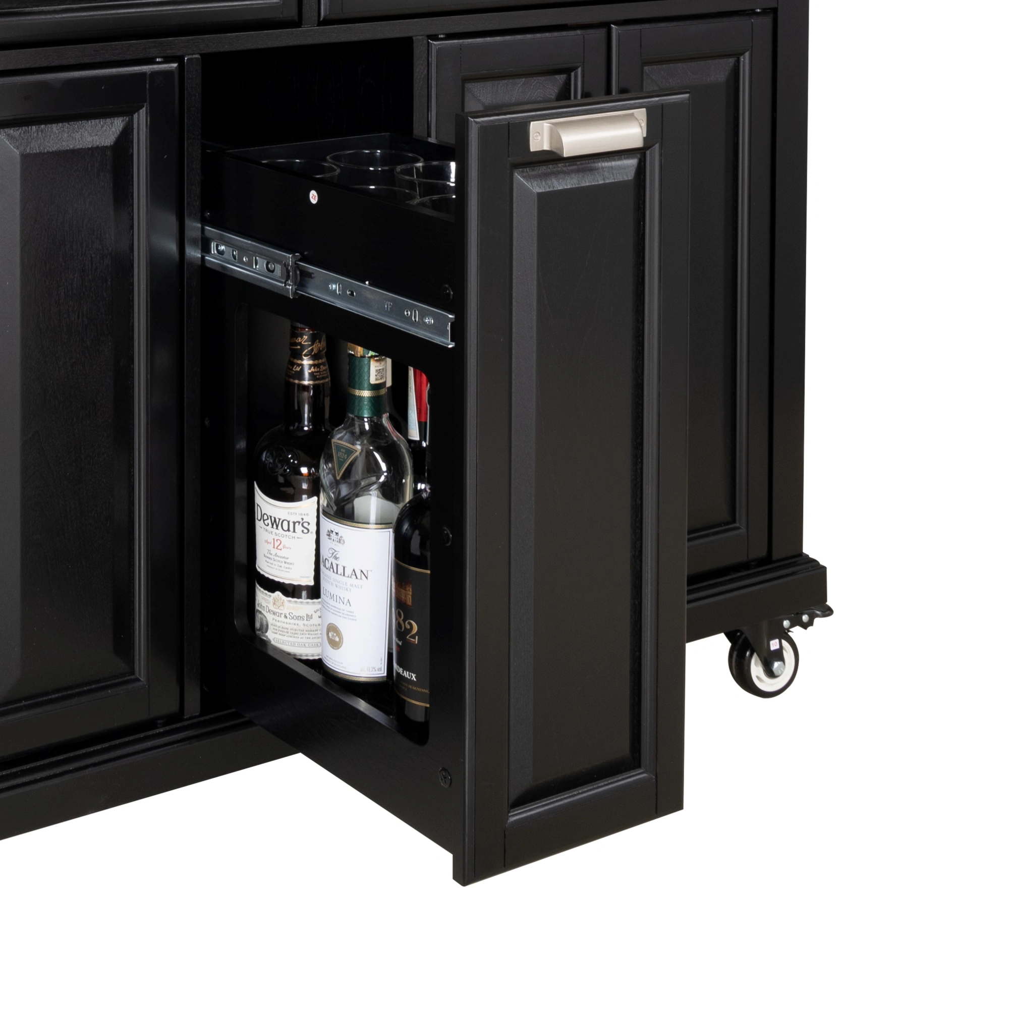 Natural Wood Top Kitchen Island with Storage view 4