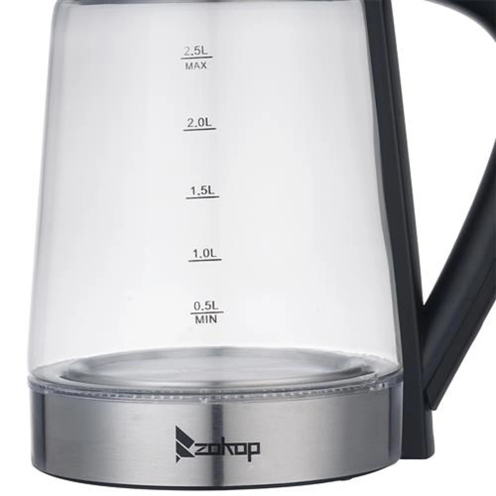 HD-250 2.5L Electric Kettle 1200W 110V Blue Glass Boiler Fast Boiling Water Heater BPA-Free view 12