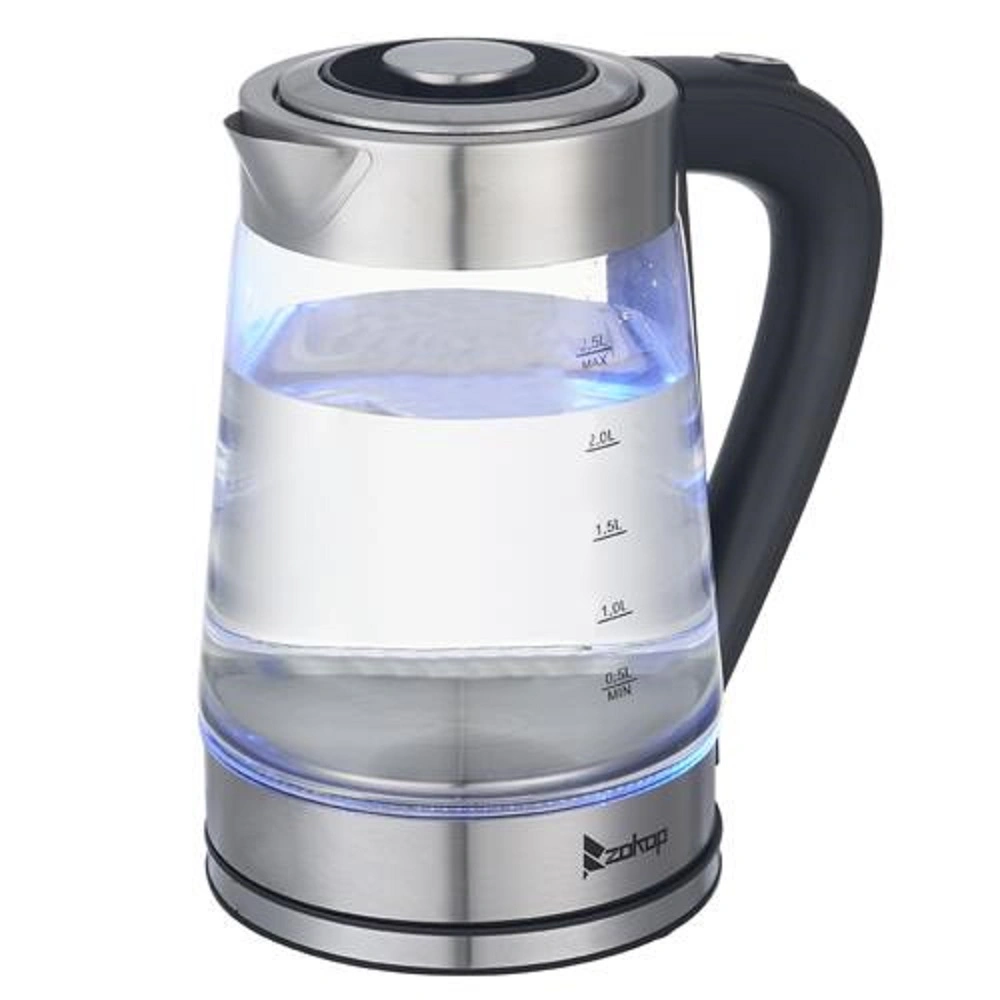 HD-250 2.5L Electric Kettle 1200W 110V Blue Glass Boiler Fast Boiling Water Heater BPA-Free view 3