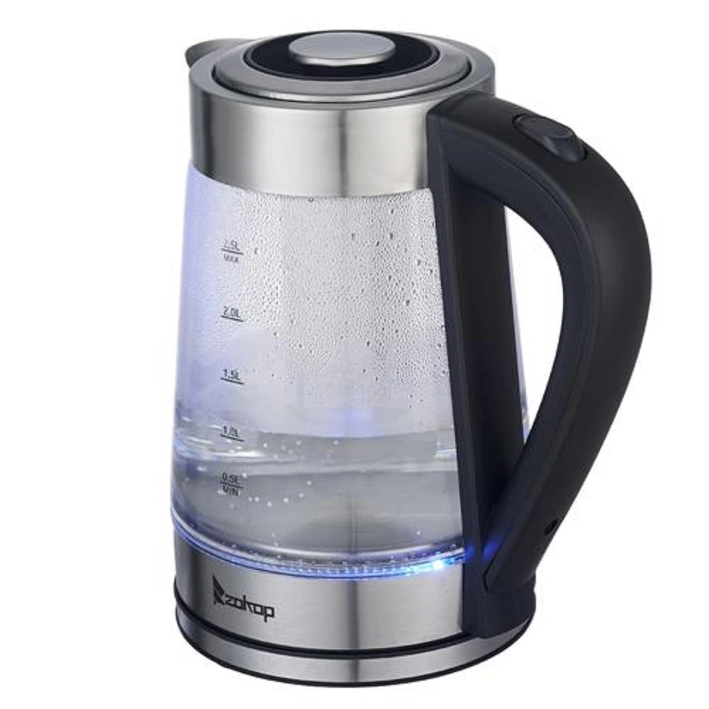 HD-250 2.5L Electric Kettle 1200W 110V Blue Glass Boiler Fast Boiling Water Heater BPA-Free view 4