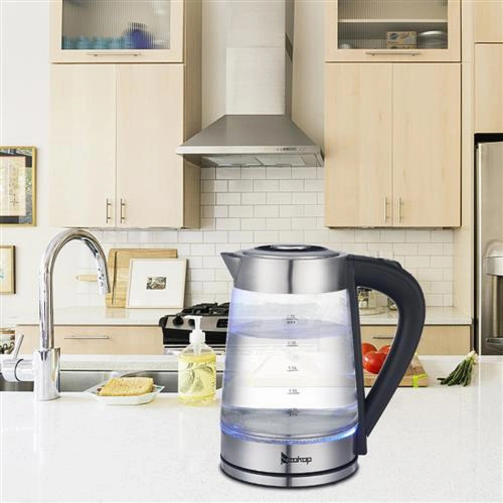HD-250 2.5L Electric Kettle 1200W 110V Blue Glass Boiler Fast Boiling Water Heater BPA-Free view 8