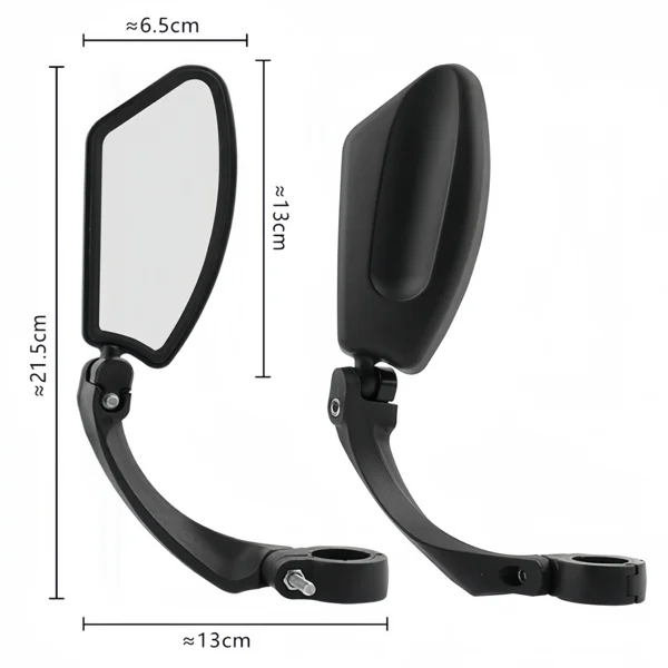 1 Pair Adjustable Bike Mirror HD Wide Angle Handlebar Mount Rear Bicycle View Mirrors (US Logistics only For USPS.TK/TMEU only For self-pickup) view 6