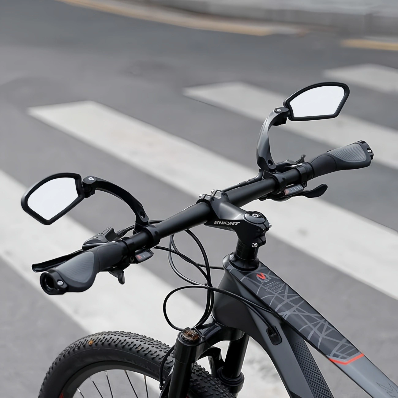 1 Pair Adjustable Bike Mirror HD Wide Angle Rearview Handlebar Mount, Universal Bicycle View Mirror for Road Mountain Cycling, US Shipping Only view 11
