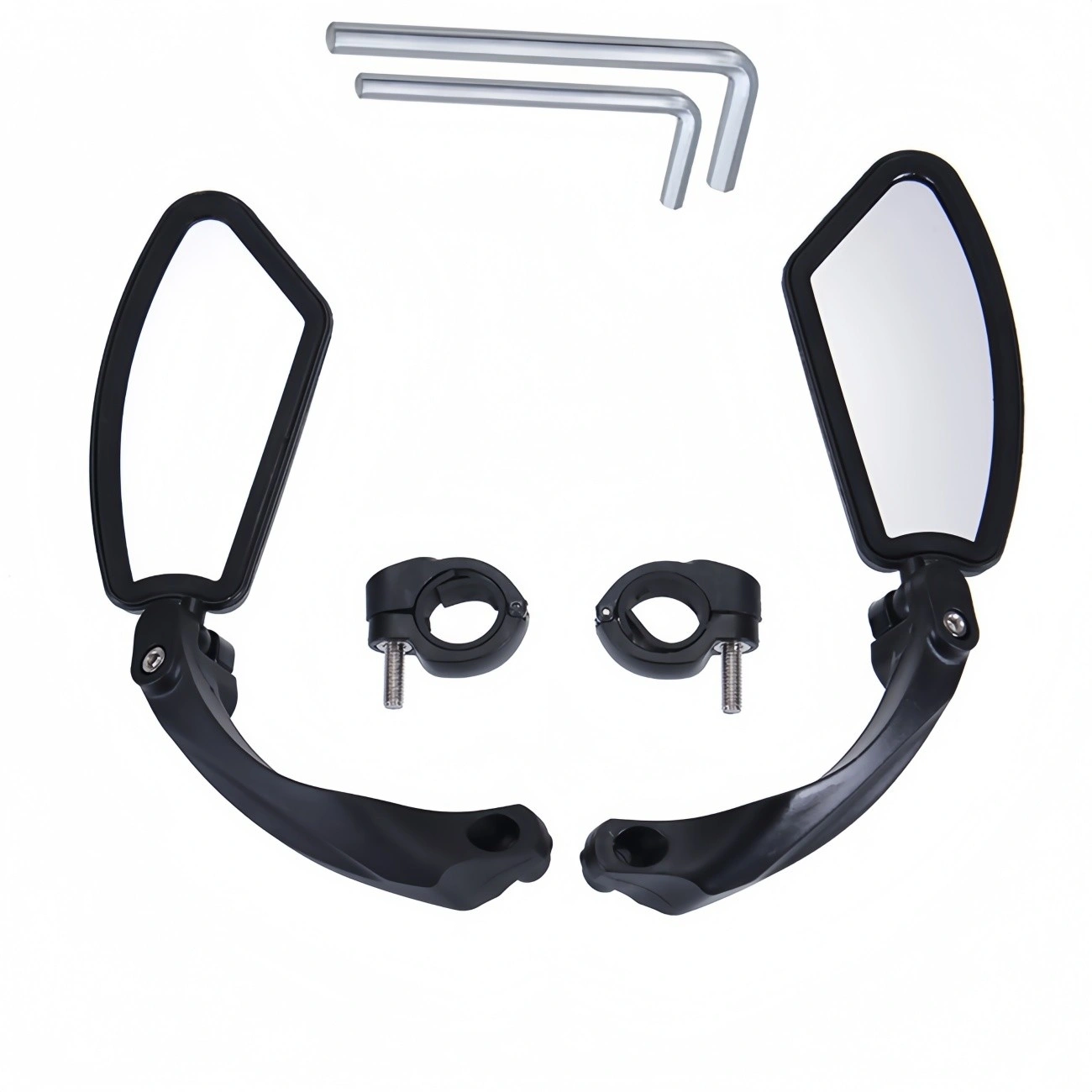 1 Pair Adjustable Bike Mirror HD Wide Angle Rearview Handlebar Mount, Universal Bicycle View Mirror for Road Mountain Cycling, US Shipping Only view 4
