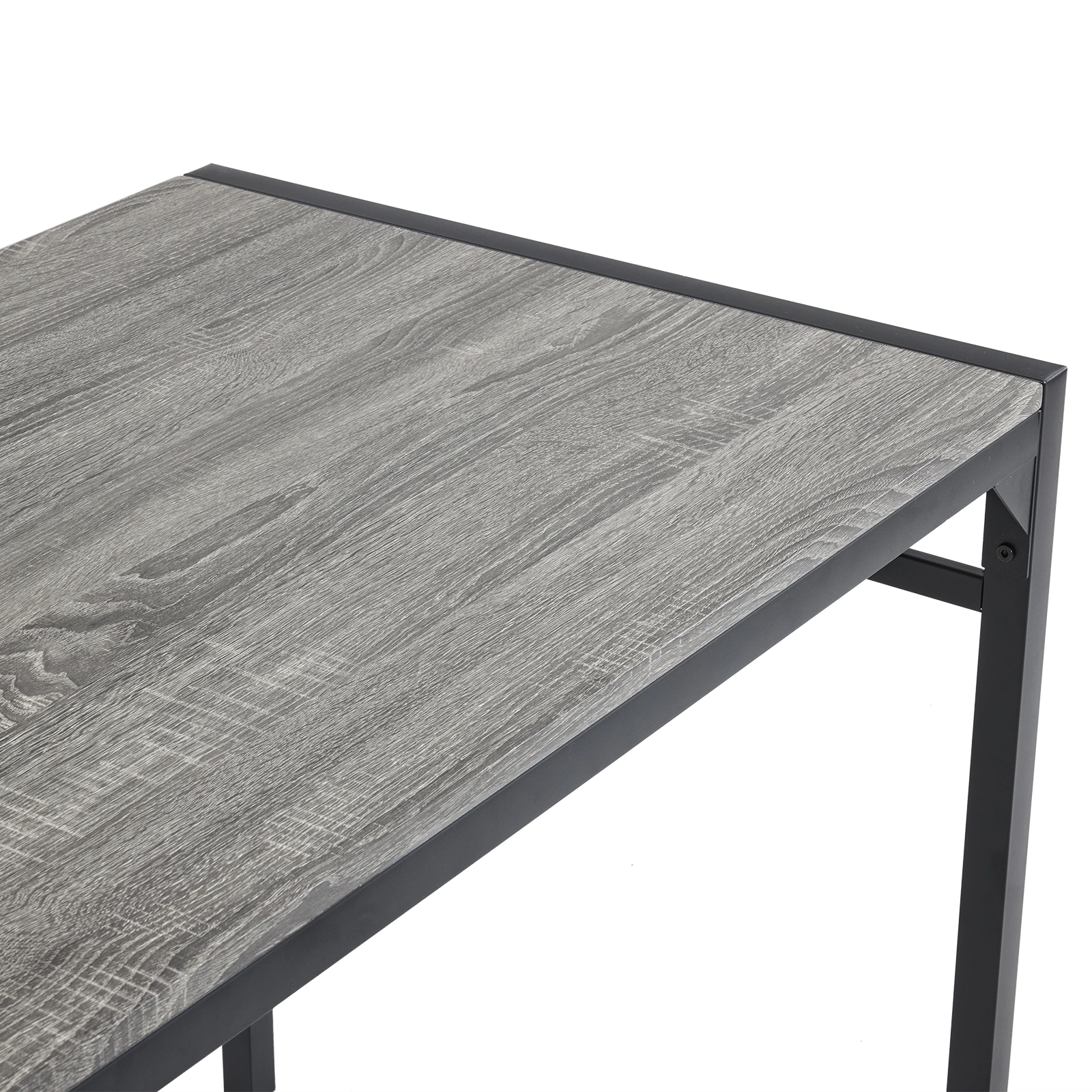 Dining Table Set for 4, Kitchen Table with 2 Chairs and a Bench, 4 Piece Kitchen Table Set for Small Space, Home Kitchen Bar Pub Apartment, Gray view 13