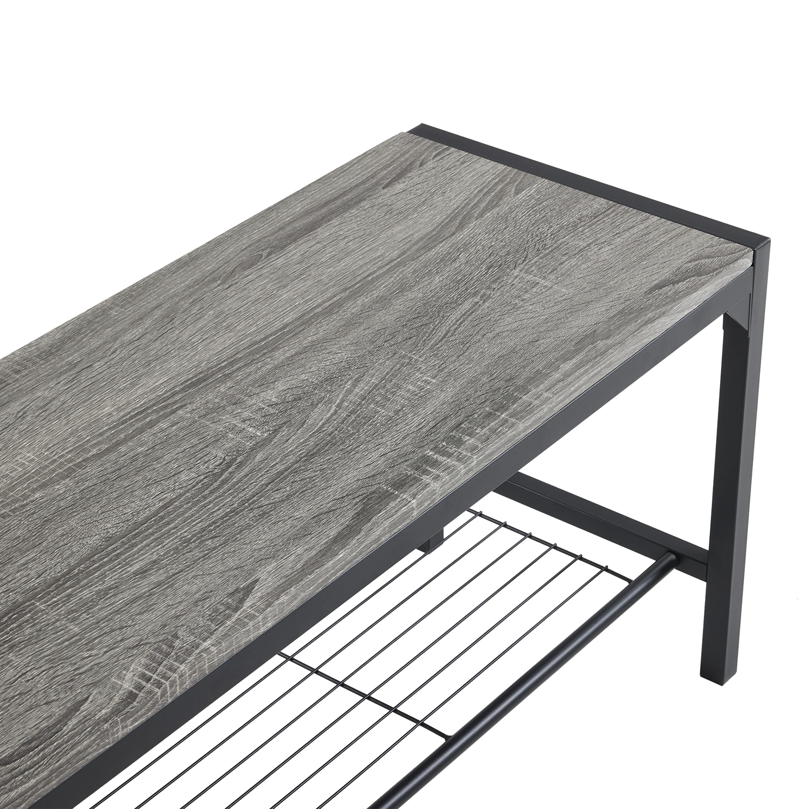 Dining Table Set for 4, Kitchen Table with 2 Chairs and a Bench, 4 Piece Kitchen Table Set for Small Space, Home Kitchen Bar Pub Apartment, Gray view 17