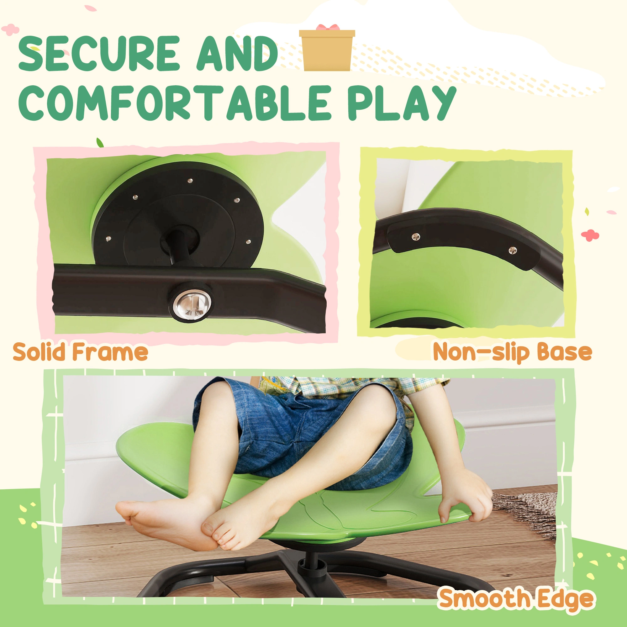Sensory Spinning Chair with Backrest, 360 Degree Rotating Throne Seat, Fidget Sensory Chair for Kids & Adults, Calming Therapy Swing view 5