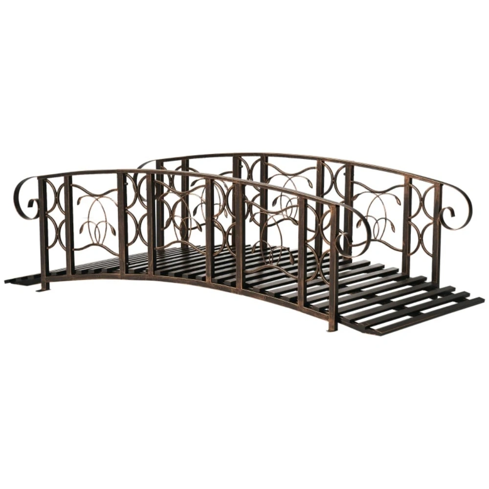 Garden Bridge Decor - Ornamental Miniature Bridge for Fairy Garden, Terrarium & Indoor-Outdoor Landscaping - Rustic Stone Finish Home Décor Accessory view 2