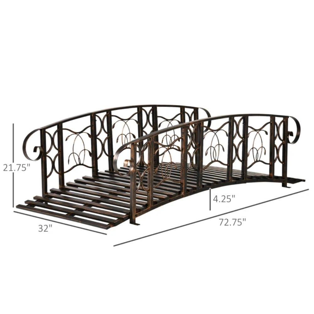 Garden Bridge Decor - Ornamental Miniature Bridge for Fairy Garden, Terrarium & Indoor-Outdoor Landscaping - Rustic Stone Finish Home Décor Accessory view 3