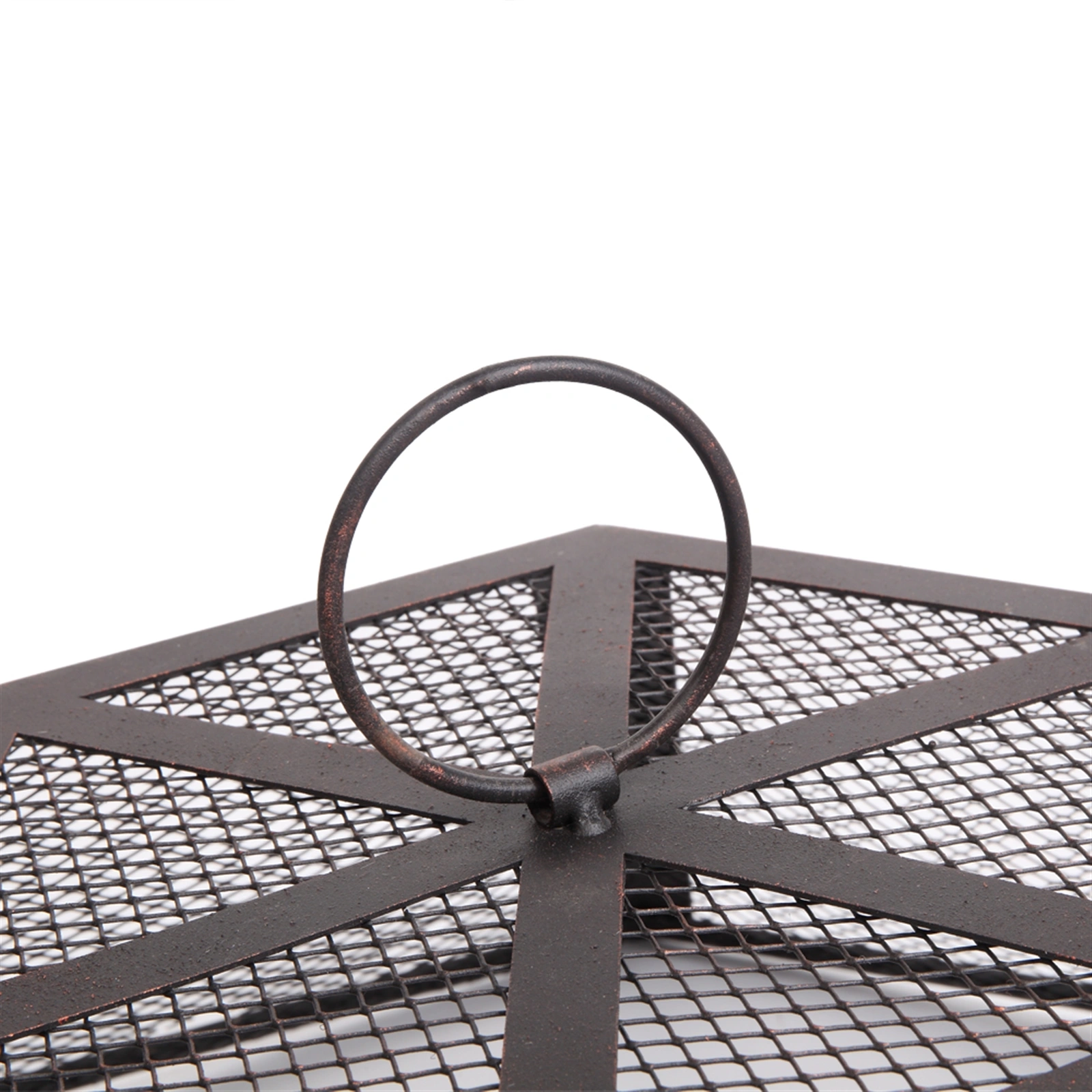 22" Hexagonal Shaped Iron Brazier Wood Burning Fire Pit Decoration for Backyard Poolside view 11