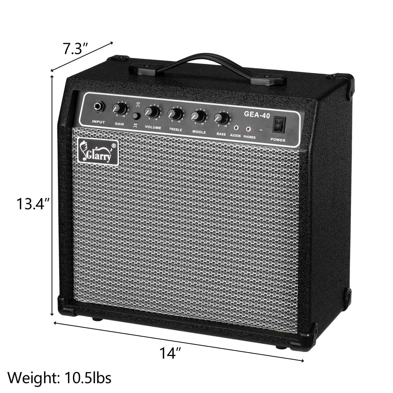 40W GEA-40 Electric Guitar Amplifier Black view 10