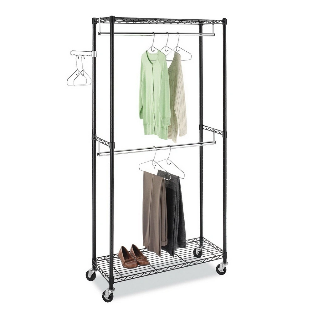 Heavy Duty Closet Organizer & Garment Rack, Multi-Shelf Clothes Hanger Storage System for Home