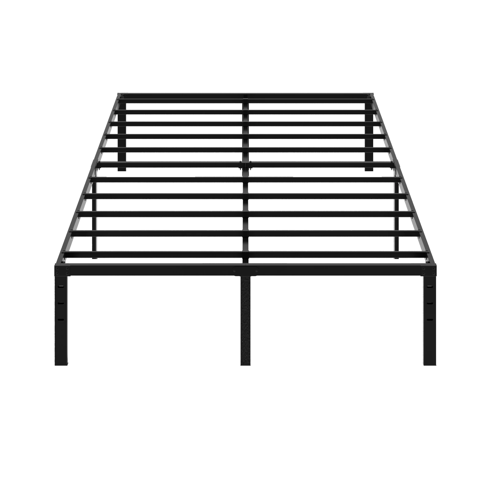 Black Full Size Simple Basic Platform Metal Bed Frame - 14 Inch Bed Height view 3