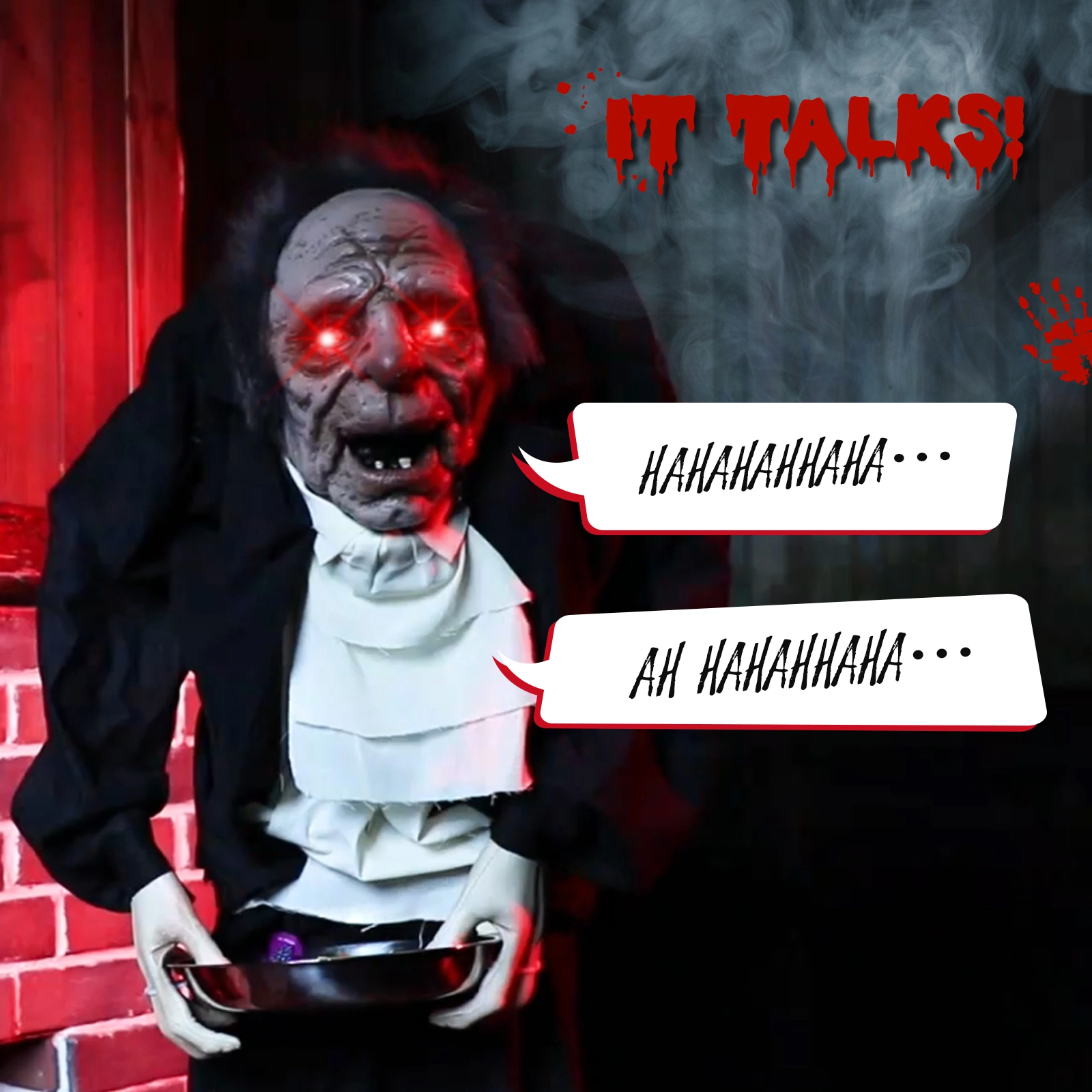 5ft Male servant Halloween Standing Decoration view 3