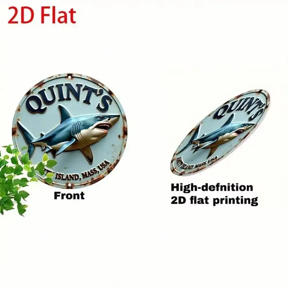 CIFbuy Jaws Movie Amity Island Shark Metal Sign Vintage Retro Tin Sign Wall Decor for Man Cave 12x8 Inches view 2