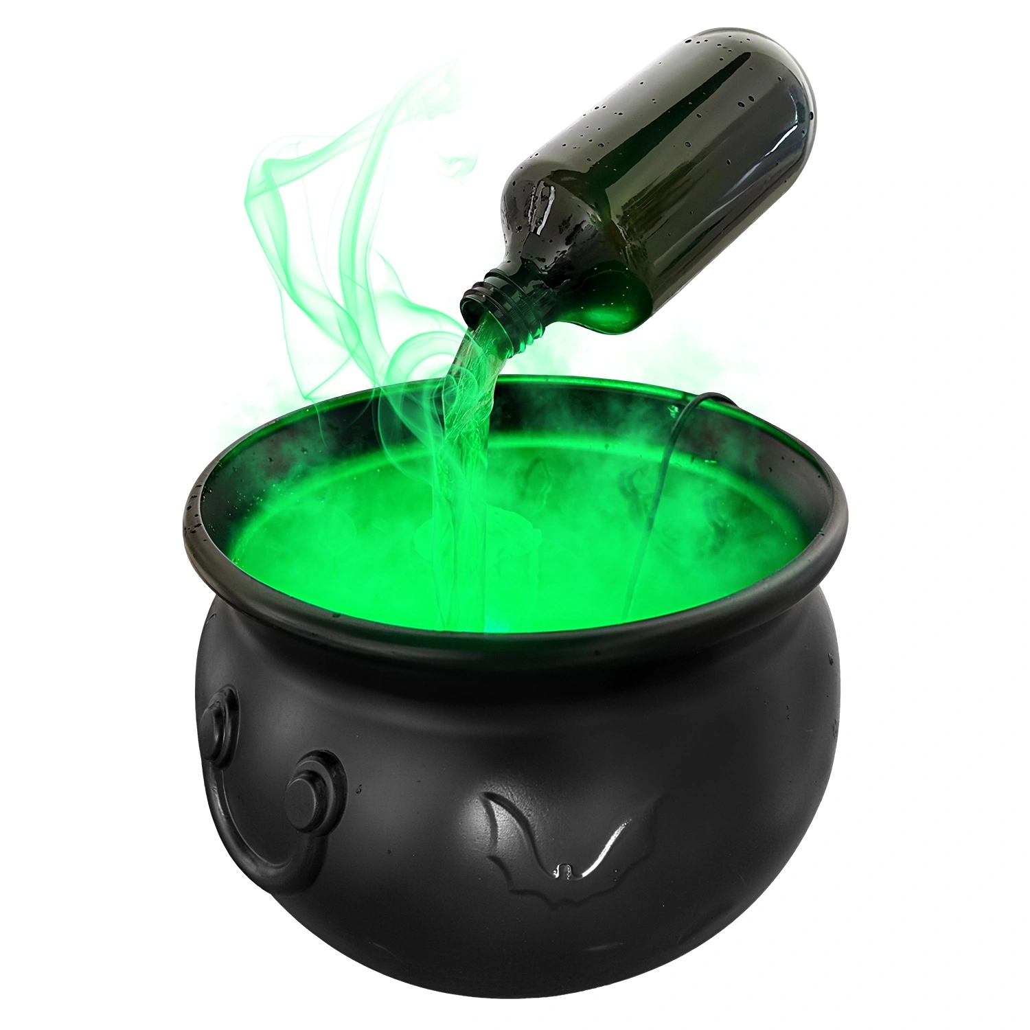 Halloween Floating Potion Bottle Decor with Witch Cauldron - 2-in-1 USB-Powered Green Mist Maker & 4 LED Lights, IPX8 Waterproof, Splash Guard Included, Perfect for Halloween Party, Haunted House, Spo view 8