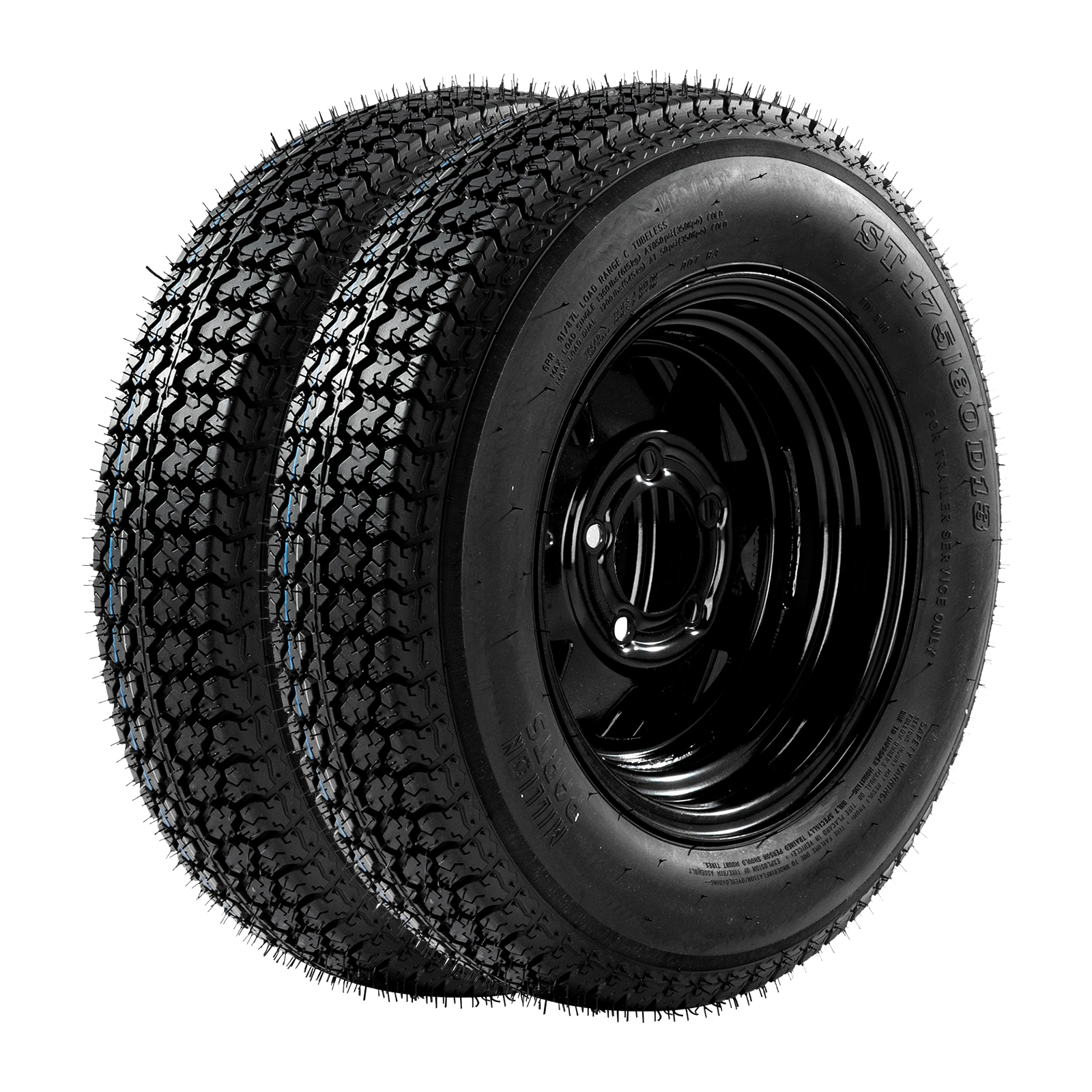 175/80D13 Trailer Tires Load Range C 6 Ply Rated Bias Trail Pattern Rubber - 2 Pcs view 26