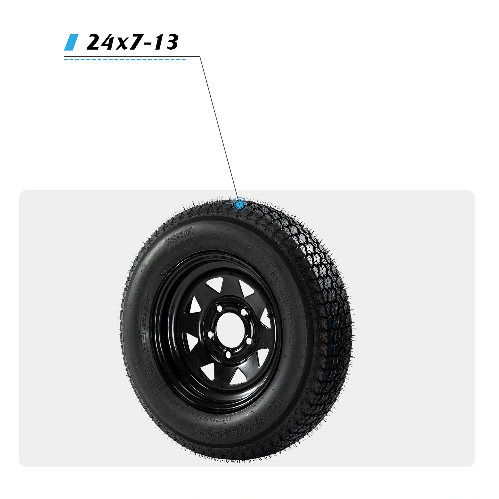 175/80D13 Trailer Tires Load Range C 6 Ply Rated Bias Trail Pattern Rubber - 2 Pcs view 29