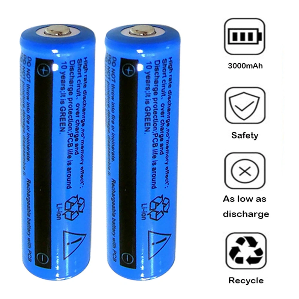 2x 18650 Rechargeable Batteries + USB Charger Set for Flashlight Headlamp view 10